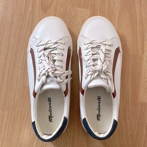 Madewell sidewalk low-top sneakers in leather and suede